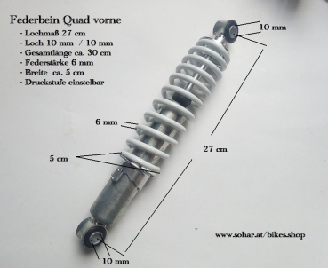 Federbein Quad vorne 27 cm 270-50-6